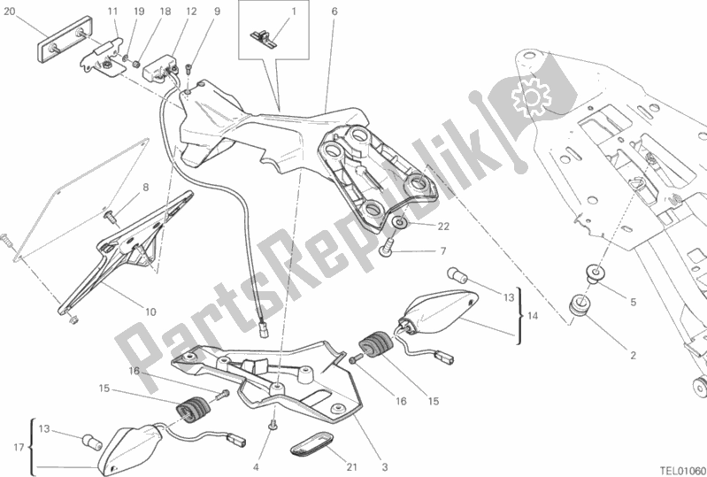 Todas las partes para Soporte De Placa de Ducati Supersport Thailand 950 2017
